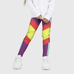 Леггинсы для девочки Винтажный цвет 60 годов, цвет: 3D-принт — фото 2