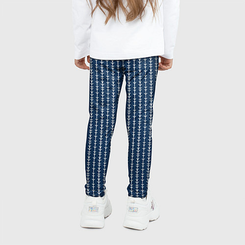 Детские легинсы Тёмно-синий полосатый / 3D-принт – фото 4