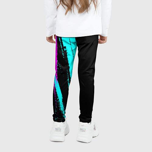 Детские легинсы Инга и неоновый герб России по-вертикали / 3D-принт – фото 4