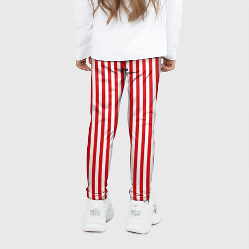 Детские легинсы Красная полоса / 3D-принт – фото 4