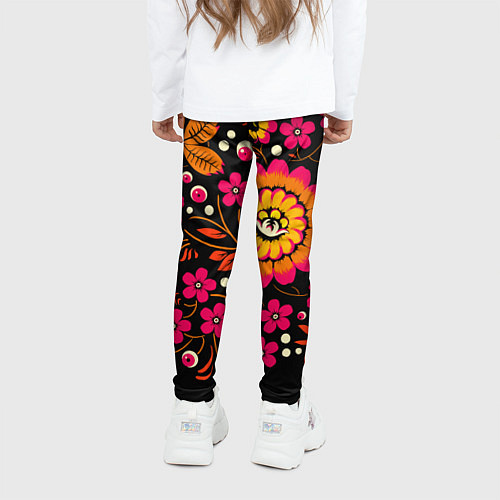 Детские легинсы Хохлома параноидальная / 3D-принт – фото 4