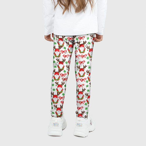Детские легинсы Новогодний гном с рогами / 3D-принт – фото 4