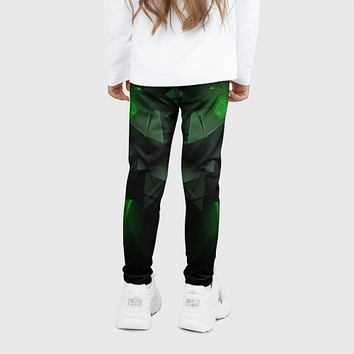Детские легинсы Абстрактное царство зелени / 3D-принт – фото 4
