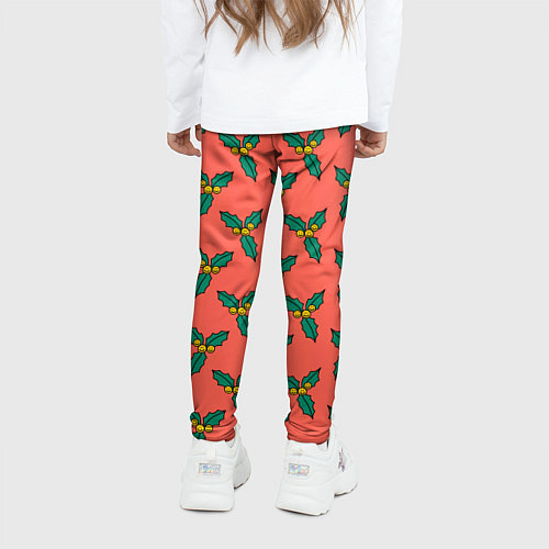 Детские легинсы Ягоды остролиста / 3D-принт – фото 4