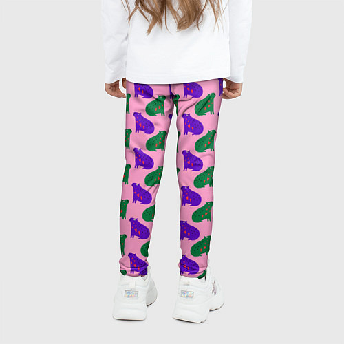 Детские легинсы Животные капибары / 3D-принт – фото 4