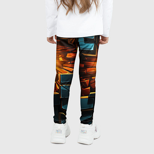 Детские легинсы Геометрическая огненная яма иллюзия / 3D-принт – фото 4