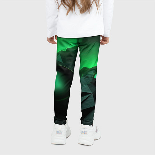 Детские легинсы Асимметрия растительного узора / 3D-принт – фото 4