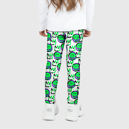Детские легинсы The Crowned smiley / 3D-принт – фото 4