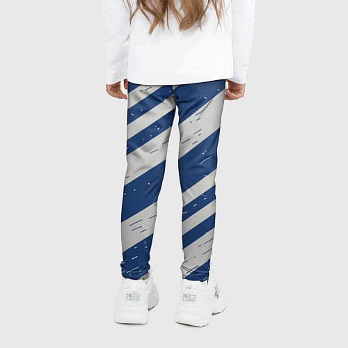 Детские легинсы Сине-белый шик / 3D-принт – фото 4