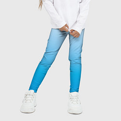 Леггинсы для девочки Небесный голубой градиент, цвет: 3D-принт — фото 2