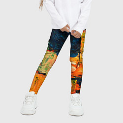 Леггинсы для девочки Арт стиль красками, цвет: 3D-принт — фото 2