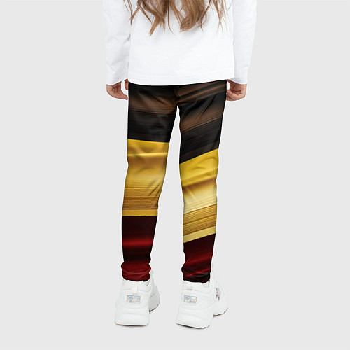 Детские легинсы Черный красный желтый цвет абстракции / 3D-принт – фото 4