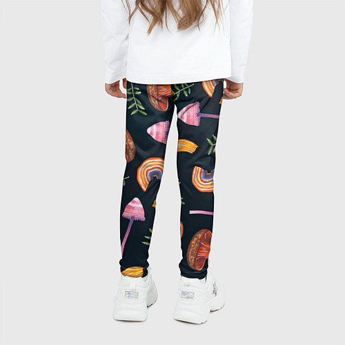 Детские легинсы Goblincore - болотные грибы / 3D-принт – фото 4