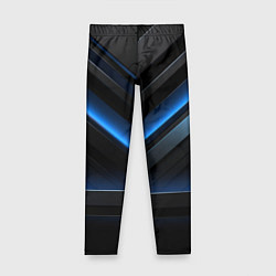Леггинсы для девочки Оттенки синего абстракция, цвет: 3D-принт