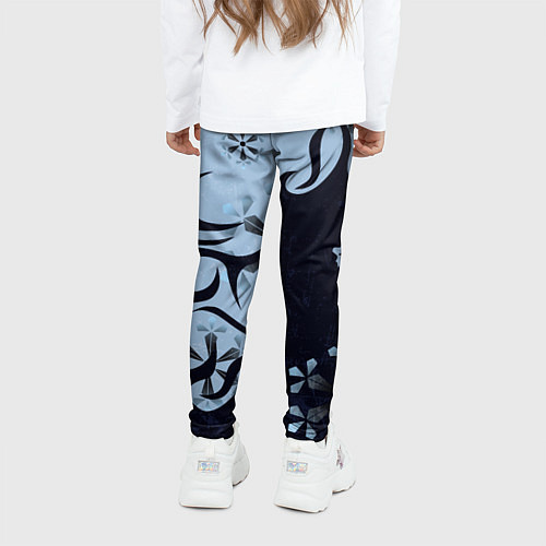 Детские легинсы Дракон со снежинками / 3D-принт – фото 4