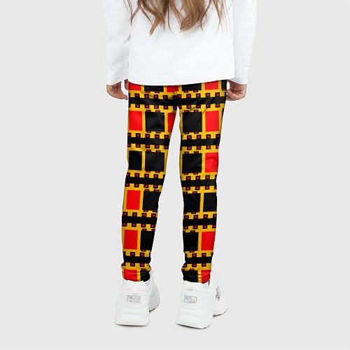 Детские легинсы Королевские квадраты / 3D-принт – фото 4