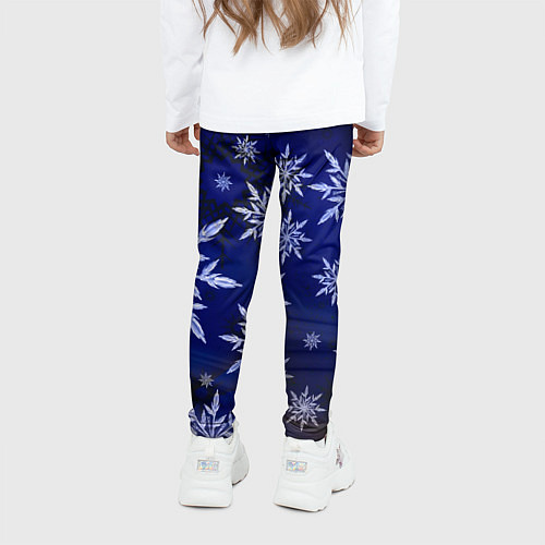 Детские легинсы Зима и снежинки / 3D-принт – фото 4