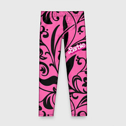 Леггинсы для девочки Barbie - floral pattern, цвет: 3D-принт