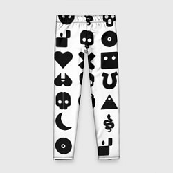 Детские легинсы Love death robots pattern white