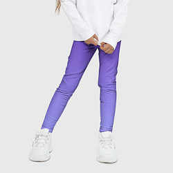 Леггинсы для девочки Светлый фиолетовый градиент, цвет: 3D-принт — фото 2