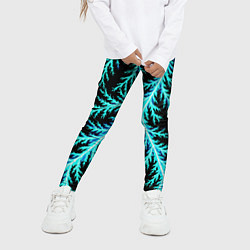 Леггинсы для девочки Разряды электричества Tie Dye, цвет: 3D-принт — фото 2