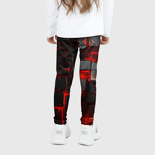 Детские легинсы Неоновые квадратики / 3D-принт – фото 4