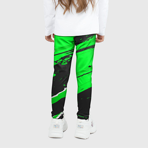 Детские легинсы Bayer 04 sport green / 3D-принт – фото 4