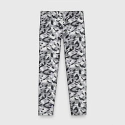 Леггинсы для девочки Пикселированный городской серый камуфляж, цвет: 3D-принт