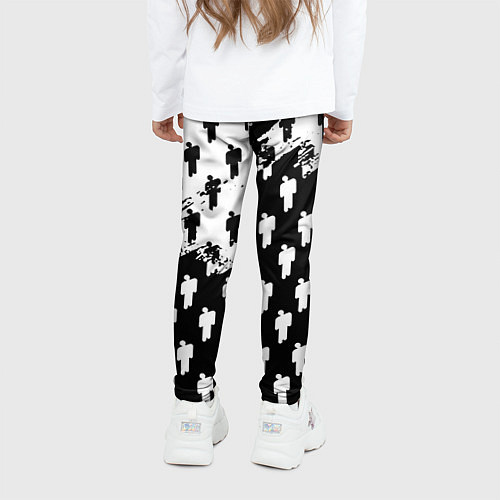 Детские легинсы Billie Eilish pattern black / 3D-принт – фото 4