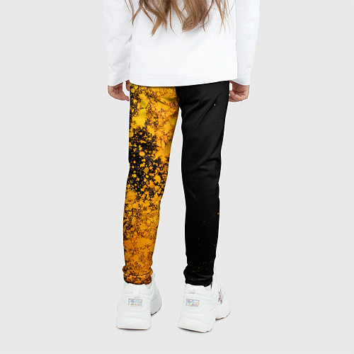 Детские легинсы Aston Villa - gold gradient по-вертикали / 3D-принт – фото 4