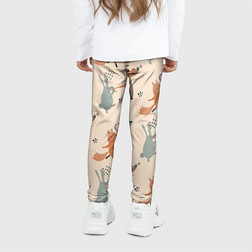 Детские легинсы Животные с инструментами / 3D-принт – фото 4