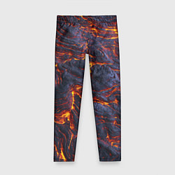 Леггинсы для девочки Вулканическая лава, цвет: 3D-принт