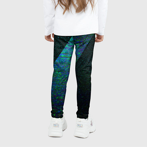Детские легинсы Lifan sport glitch blue / 3D-принт – фото 4