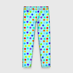 Леггинсы для девочки Яркий паттерн в горошек, цвет: 3D-принт