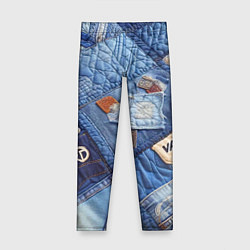 Леггинсы для девочки Vanguard jeans patchwork - ai art, цвет: 3D-принт