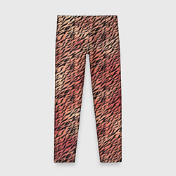 Леггинсы для девочки Имитация шкуры красно-коричневый, цвет: 3D-принт