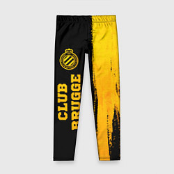 Леггинсы для девочки Club Brugge - gold gradient по-вертикали, цвет: 3D-принт