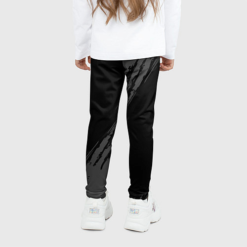 Детские легинсы Benfica sport на темном фоне вертикально / 3D-принт – фото 4