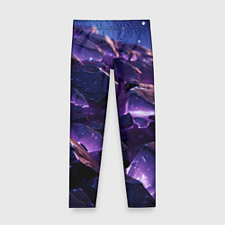 Детские легинсы Фиолетовые неоновые камни со светом