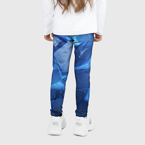 Детские легинсы Синие ледяные плиты с разломом / 3D-принт – фото 4