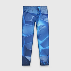 Леггинсы для девочки Синие ледяные плиты с разломом, цвет: 3D-принт