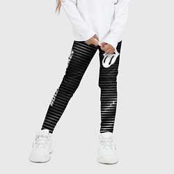 Леггинсы для девочки Rolling Stones metal rock lines, цвет: 3D-принт — фото 2