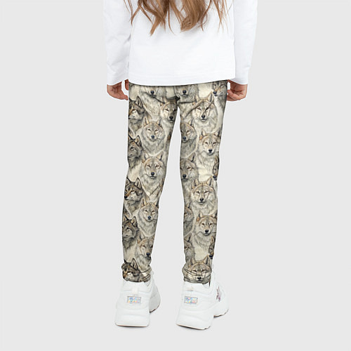 Детские легинсы Паттерн лесного волка / 3D-принт – фото 4