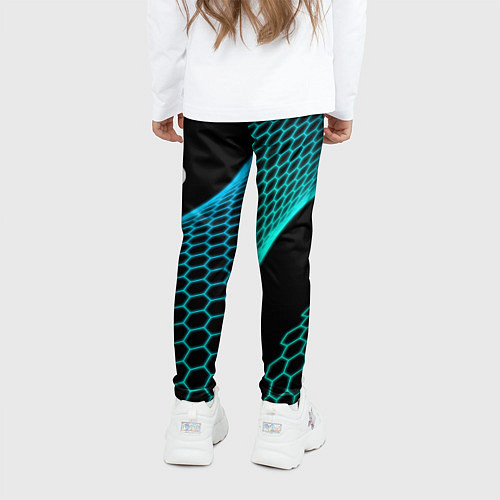 Детские легинсы JAC electro hexagon / 3D-принт – фото 4
