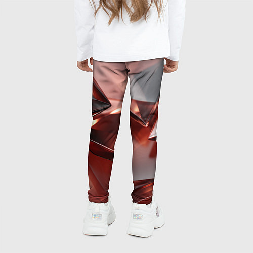 Детские легинсы Рубиновые пирамидки / 3D-принт – фото 4