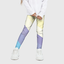 Леггинсы для девочки Паттерн цветные волны - color waves, цвет: 3D-принт — фото 2