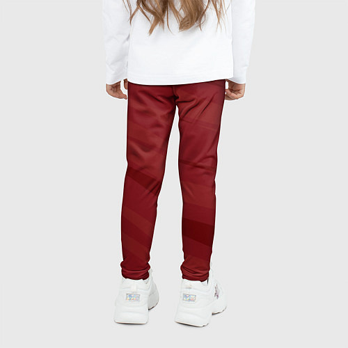 Детские легинсы Бордовый полосами / 3D-принт – фото 4