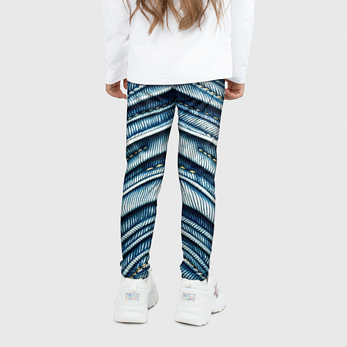 Детские легинсы Вышивка линий на джинсах / 3D-принт – фото 4