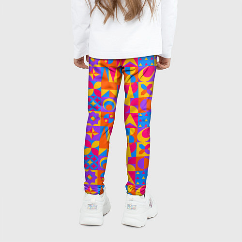 Детские легинсы Нео-гео текстура / 3D-принт – фото 4