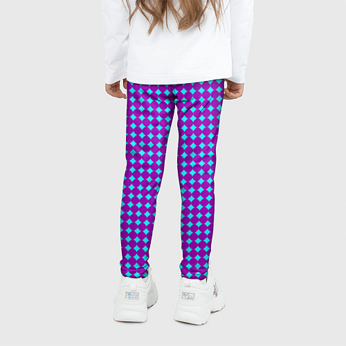 Детские легинсы Паттерн кругов и ромбов / 3D-принт – фото 4
